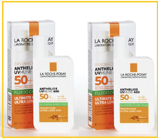 LA ROCHE-POSAY 理膚泉防曬大哥大兩件套裝 ANTHELIOS UVMUNE 400 OIL CONTROL FLUID SPF50+ DUO SET 50ML X2