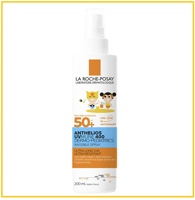 LA ROCHE POSAY 理膚泉兒童全效廣譜清爽防曬噴霧防汗防沙 ANTHELIOS UVMUNE 400 DERMO-PEDIATRICS INVISIBLE SPRAY SPF50+ 200ML
