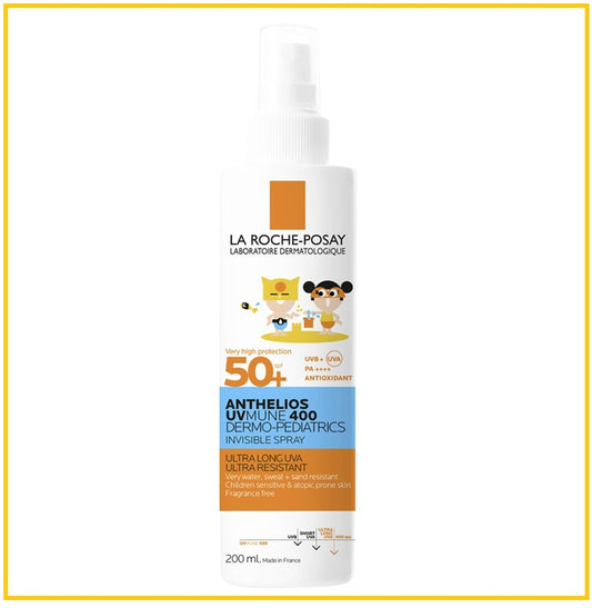 LA ROCHE POSAY 理膚泉兒童全效廣譜清爽防曬噴霧防汗防沙 ANTHELIOS UVMUNE 400 DERMO-PEDIATRICS INVISIBLE SPRAY SPF50+ 200ML
