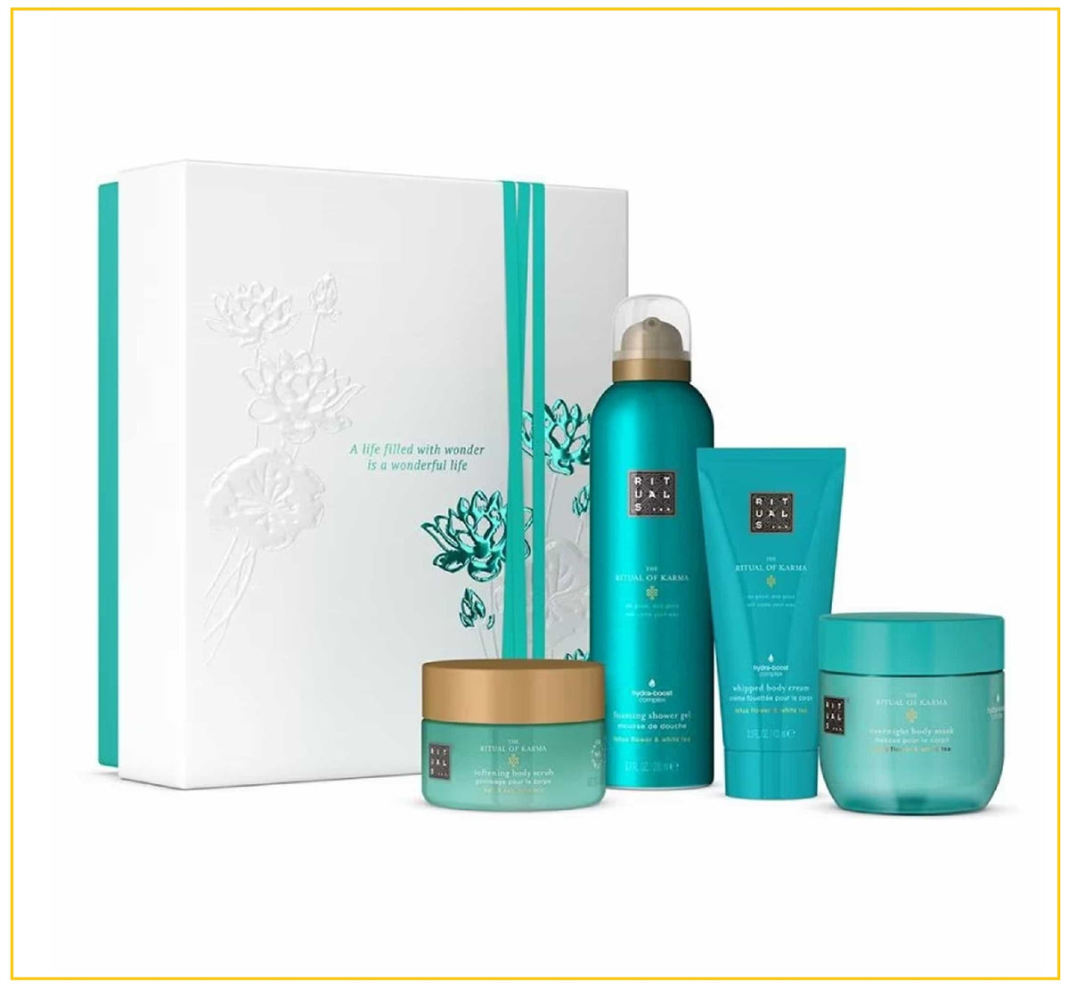RITUALS 儀式泡沫沐浴露身體乳鹽晶身體磨砂膏身體面膜套裝 THE RITUAL OF KARMA SET