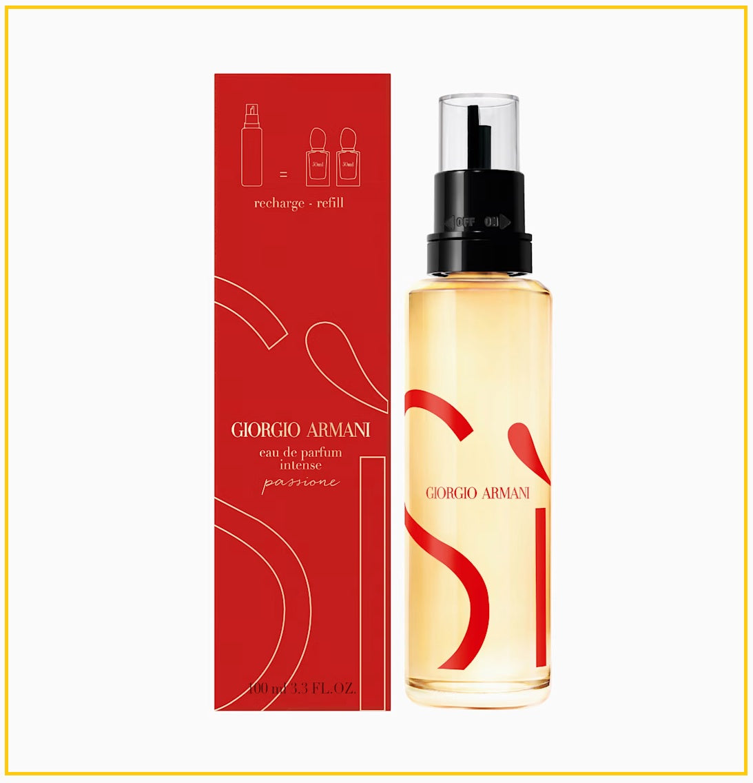 GIORGIO ARMANI 阿瑪尼紅色摯愛濃情版香水補充裝 SI PASSIONE EDP INTENSE 100ML REFILL