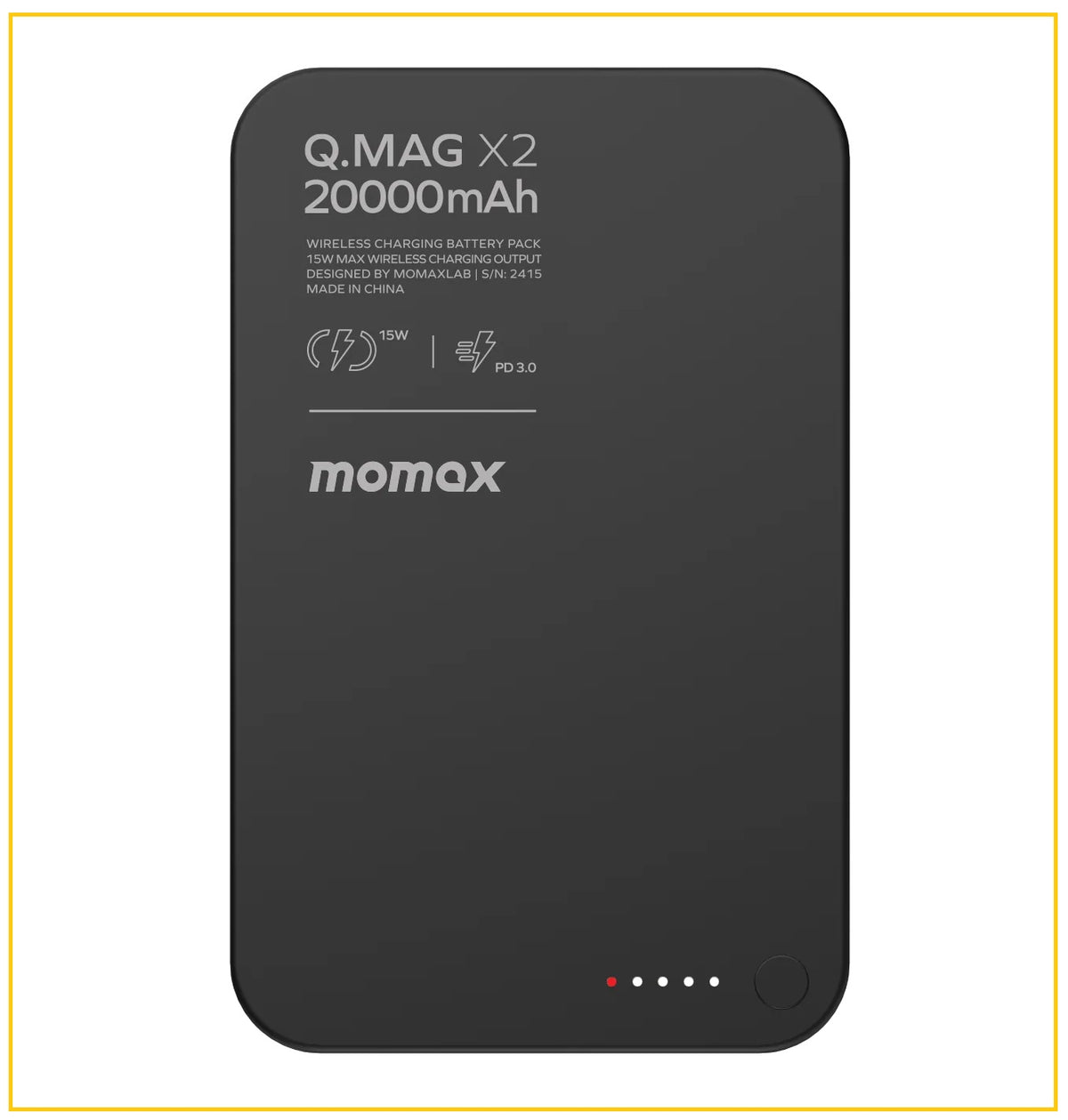 MOMAX 磁吸流動電源 Q.MAG X2 MAGNETIC WIRELESS POWER BANK 20000MAH GEN 2 #BLACK / #TITANIUM / #DESERT TITANIUM IP133
