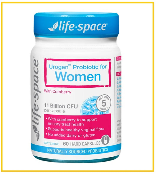LIFE SPACE Probiotic Powder for Women (60 Capsules)