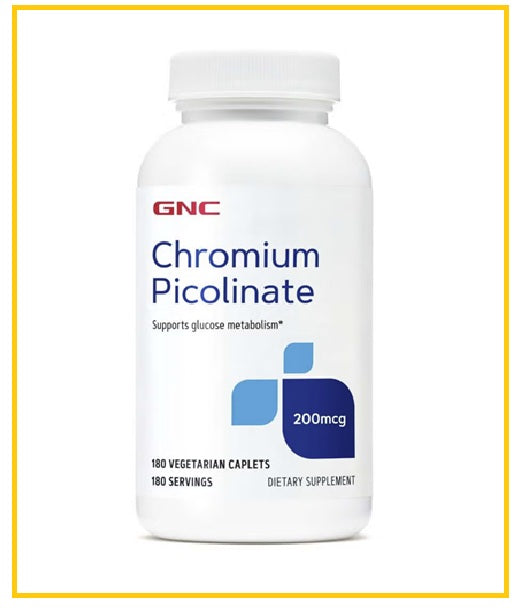 GNC 穩定血糖吡啶甲酸鉻180粒 CHROMIUM PICOLINATE 200MCG 180 TABLETS