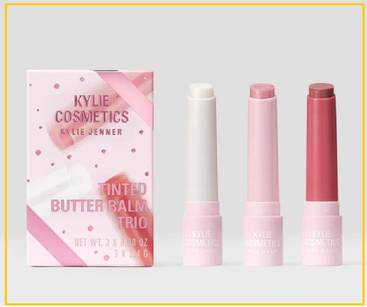 KYLIE COSMETICS 凱莉詹娜潤唇膏三件套裝 TINTED BUTTER BALM TRIO SET 2.4G X3