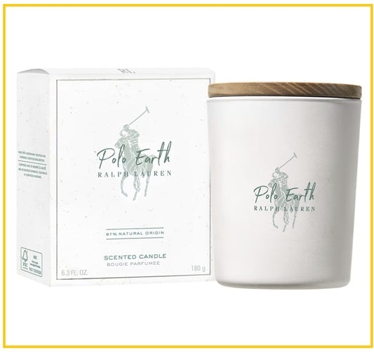 RALPH LAUREN POLO LUXURIOUS EARTH SCENTED CANDLE 180G