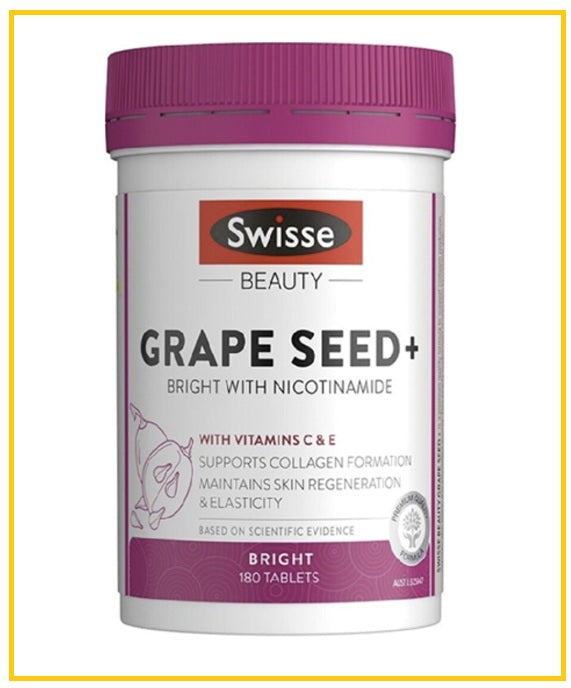 SWISSE Beauty Grape Seed + Bright with Nicotinamide 180 Capsules