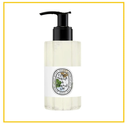 DIPTYQUE 蒂普提克夏日限定檸檬草與天竺葵沐浴露 LEMONGRASS & GERANIUM PERFUMED CLEANSING BODY GEL LIMITED EDITION 200ML