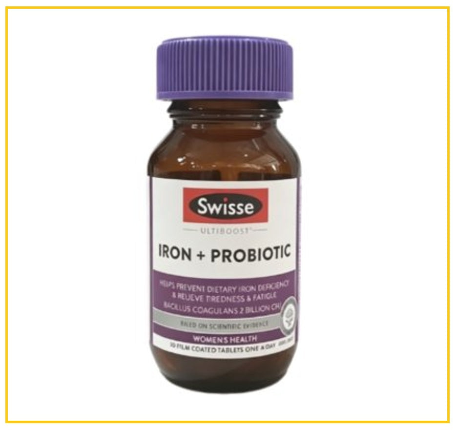 SWISSE 鐵元素益生菌片30粒 IRON + PROBIOTIC 30 CAPSULES
