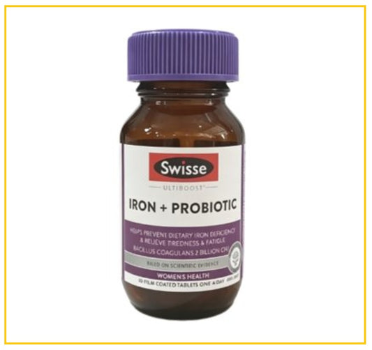 SWISSE 鐵元素益生菌片30粒 IRON + PROBIOTIC 30 CAPSULES