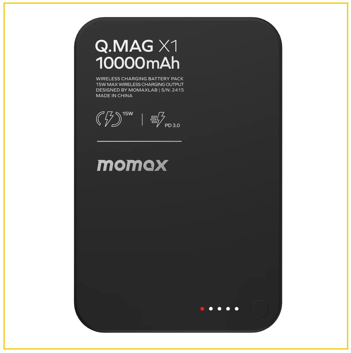 MOMAX 超薄磁吸流動電源 Q.MAG X1 10000MAH MAGNETIC WIRELESS BATTERY PACK #BLACK / #TITANIUM / #SANDSTONE / #ORANGE IP117AD / IP117AE / IP117AL2 / IP117AM
