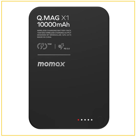 MOMAX 超薄磁吸流動電源 Q.MAG X1 10000MAH MAGNETIC WIRELESS BATTERY PACK #BLACK / #TITANIUM / #SANDSTONE / #ORANGE IP117AD / IP117AE / IP117AL2 / IP117AM
