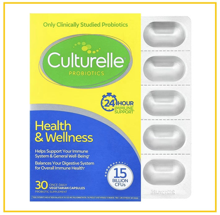 CULTURELLE 康萃樂成人益生菌150億30粒 HEALTH & WELLNESS DAILY PROBIOTIC FORMULA 30 VEGETARIAN CAPSULES