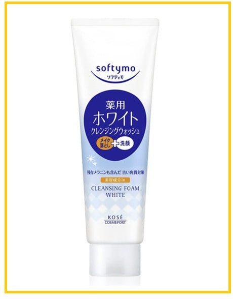 KOSE 高絲藥用美白卸妝潔面乳白色 SOFTYMO MEDICATED WHITENING MOISTURIZING CLEANSING WASH 190G