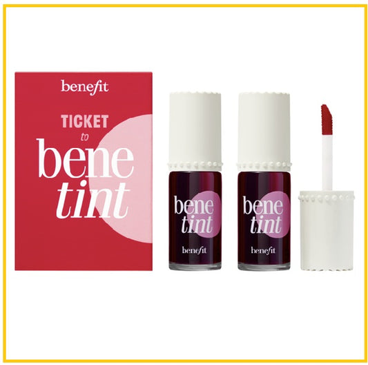BENEFIT 貝玲妃玫瑰紅胭脂水唇頰兩用唇釉兩件套裝 BENETINT LIP & CHEEK STAIN #BENETINT ROSE DUO SET 6ML X2