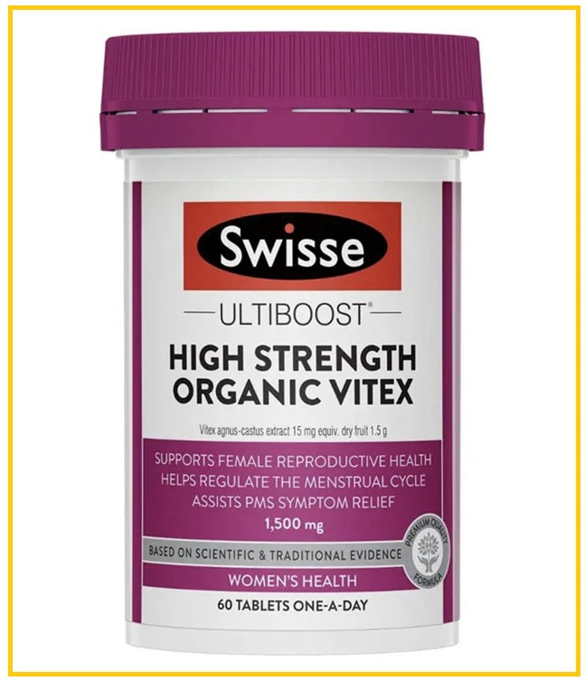 Swisse Chamomile 60 Tablets UltraBoost High Strength Organic VITEX 1500mg