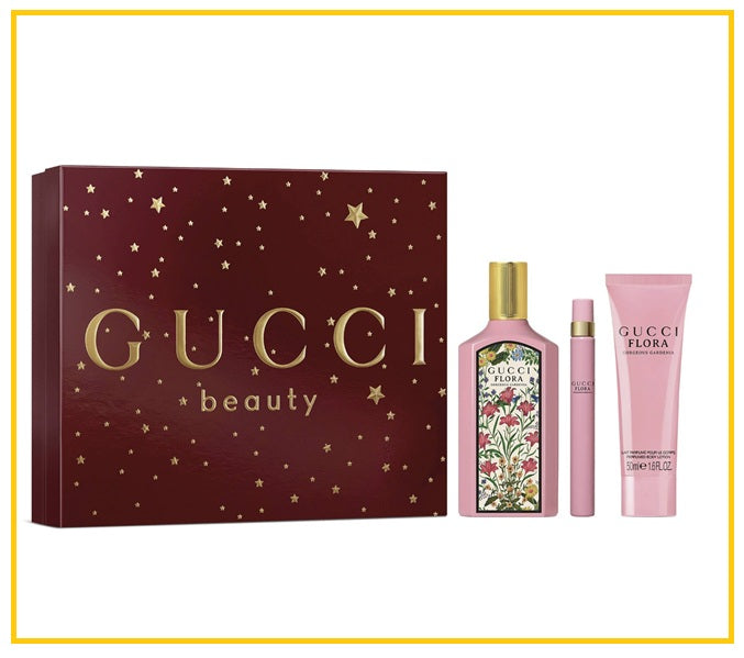 GUCCI 古馳綺夢梔子香水身體乳三件套裝 FLORA GORGEOUS GARDENIA EDP GIFT DUO SET