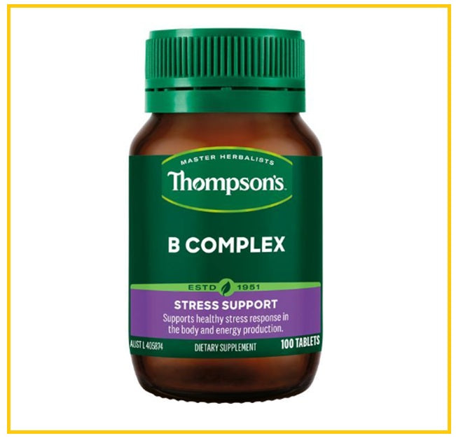 THOMPSON'S 湯普森維生素B 100粒 B COMPLEX STRESS SUPPORT 100 TABLETS