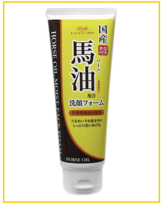 LOSHI HOKKAIDO 北海道馬油保濕泡沫洗面奶 HORSE OIL MOISTURE FACE WASH 130G