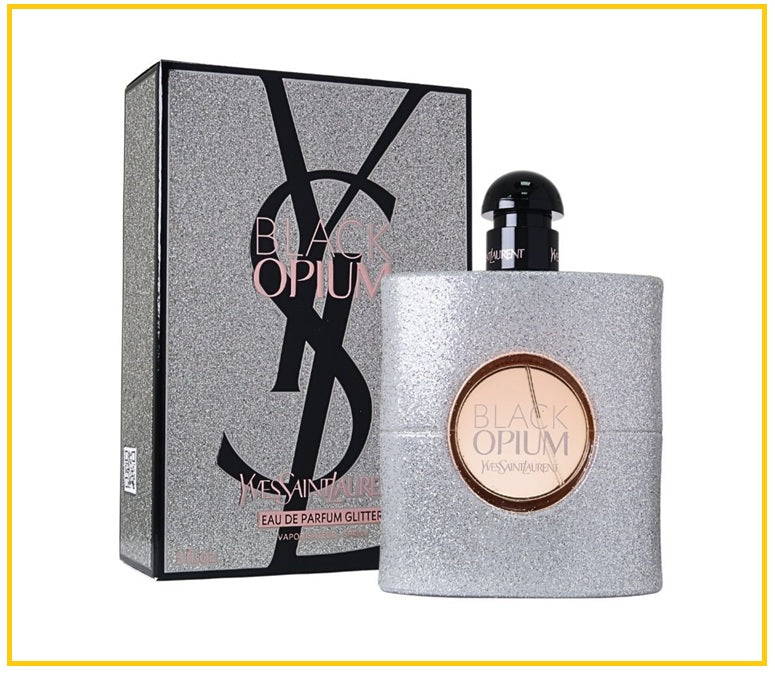 YVES SAINT LAURENT 聖羅蘭黑鴉片香水 YSL BLACK OPIUM EAU DE PARFUM GLITTER 90ML