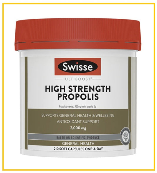 Swisse Propolis 210 Soft Capsules (Ultraboost High Strength Propolis 2000mg)