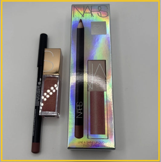 NARS 納斯唇妝唇線筆粉金短管唇蜜兩件套裝 LINE & SHINE LIP LIP LINER & LIP GLOSS ROSEBUD ORGASM DUO SET