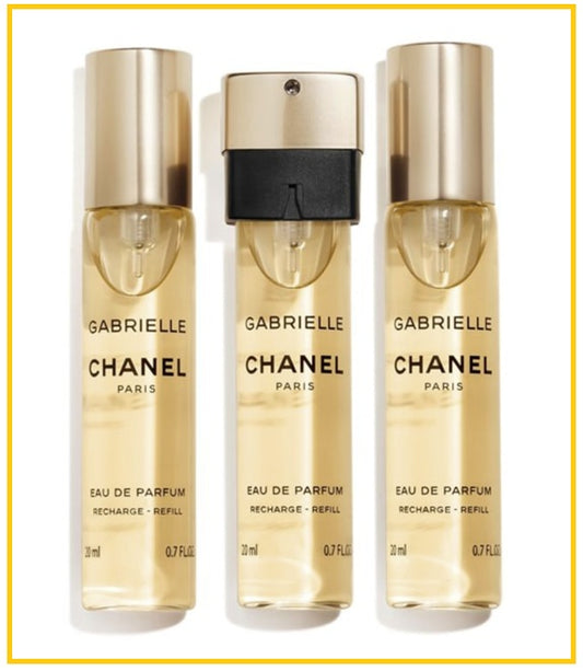 CHANEL GABRIELLE EAU DE PARFUM TWIST AND SPRAY REFILL DUO SET 20ML X3