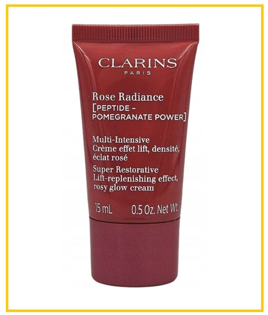 CLARINS 嬌韻詩花樣年華玫瑰亮膚露 ROSE RADIANCE SUPER RESTORATIVE LIFT-REPLENISHING EFFECT ROSY GLOW CREAM 15ML