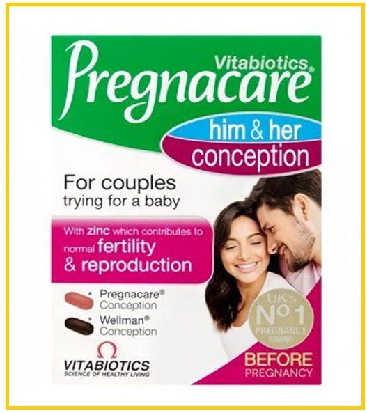 VITABIOTICS 薇塔貝爾男女複合維生素備孕營養套裝60片 PREGNACARE HIS & HER CONCEPTION 60 TABLETS
