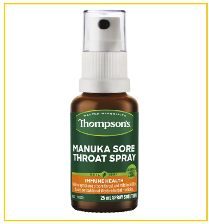 THOMPSON'S 湯普森麥蘆卡蜂蜜喉嚨噴霧 MANUKA SORE THROAT SPRAY 25ML