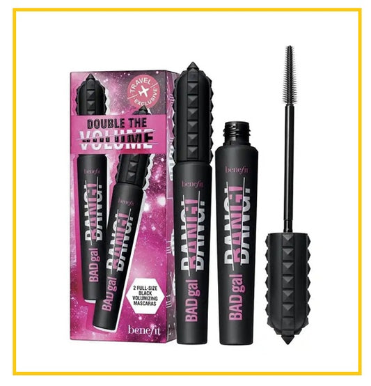 BENEFIT BADGAL BANG! DOUBLE THE VOLUME MASCARA #1 INTENSE PITCH-BLACK DUO SET 8.5G X2