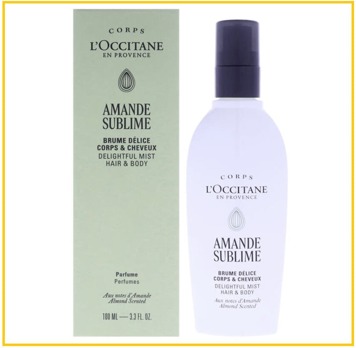 L'OCCITANE 歐舒丹甜扁桃頭髮和身體噴霧 LOCCITANE ALMOND SUBLIME BATH & BODY MIST 100ML