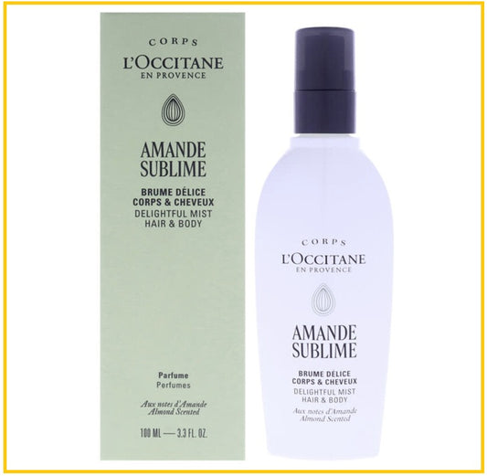L'OCCITANE 歐舒丹甜扁桃頭髮和身體噴霧 LOCCITANE ALMOND SUBLIME BATH & BODY MIST 100ML