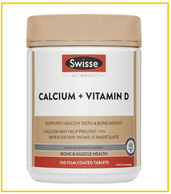 SWISSE Calcium + Vitamin D 250 Tablets