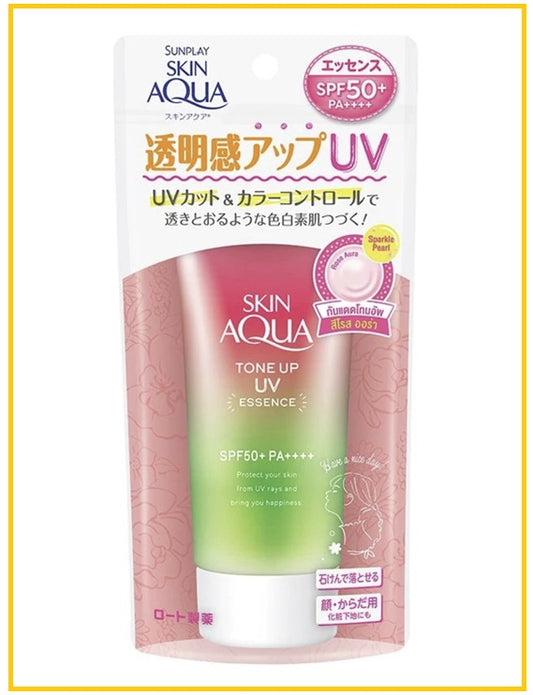 ROHTO 樂敦美肌防曬調色乳玫瑰粉紅 SKIN AQUA TONE UP UV ESSENCE ROSE 80G