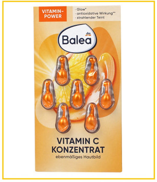 BALEA 芭樂雅維他命C抗氧化美白亮膚精華7粒橙色 VITAMIN C CONCENTRATE 7 PIECES