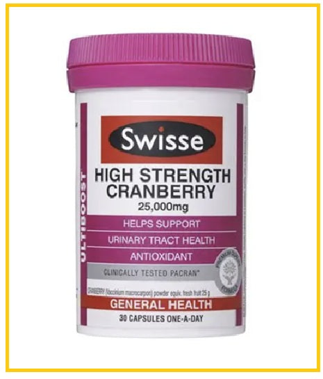 SWISSE High Strength Cranberry Extract 30 Capsules 25000mg