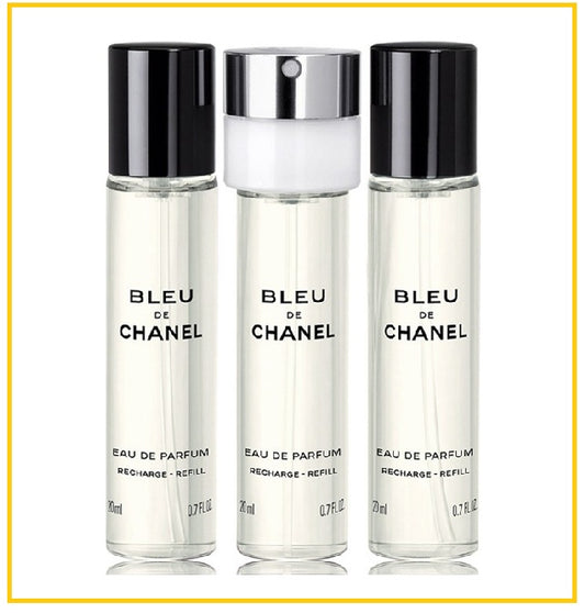 CHANEL 香奈兒男士蔚藍香精香水補充裝套裝 BLEU DE CHANEL EAU DE PARFUM DE RECHARGES DUO SET 20ML X3