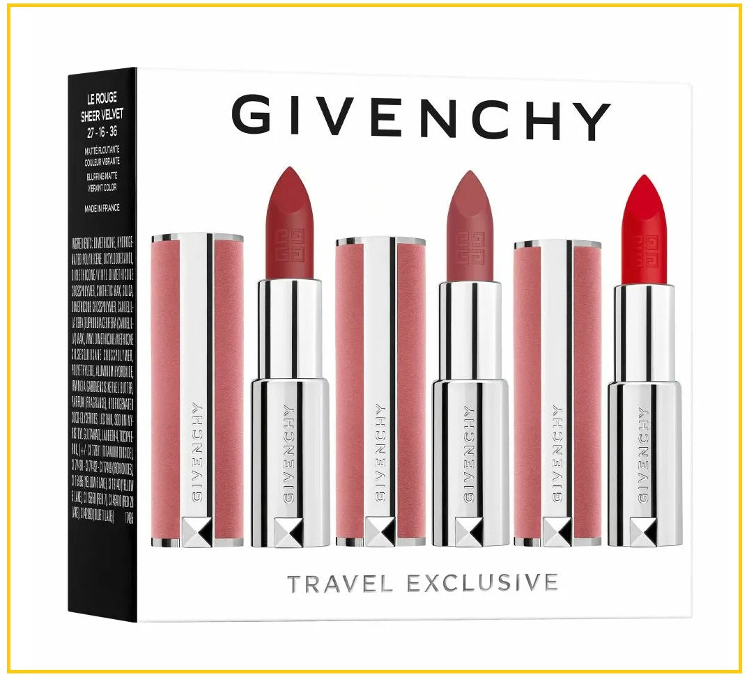 GIVENCHY 紀梵希粉絲絨口紅唇膏三件套裝 LE ROUGE VELVET LIPSTICK TRIO SET 3.4G X3