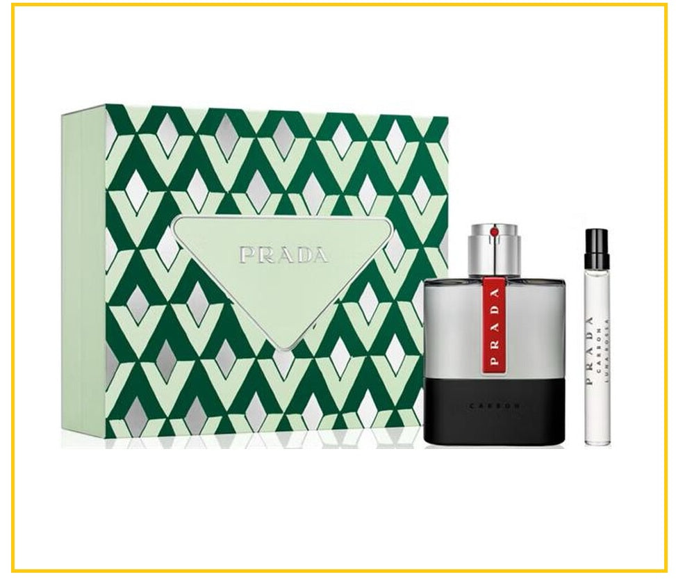 PRADA 普拉達月之狂想碳黑色淡香水套裝 LUNA ROSSA CARBON EDT GIFT SET 100ML + 10ML