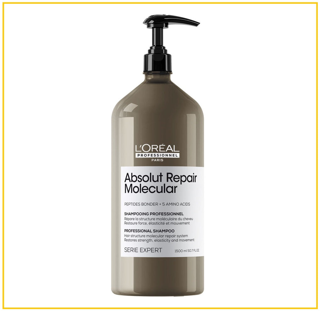 L'OREAL PROFESSIONNEL 歐萊雅瞬順修護奢潤洗髮精 ABSOLUT REPAIR MOLECULAR SHAMPOO 1500ML