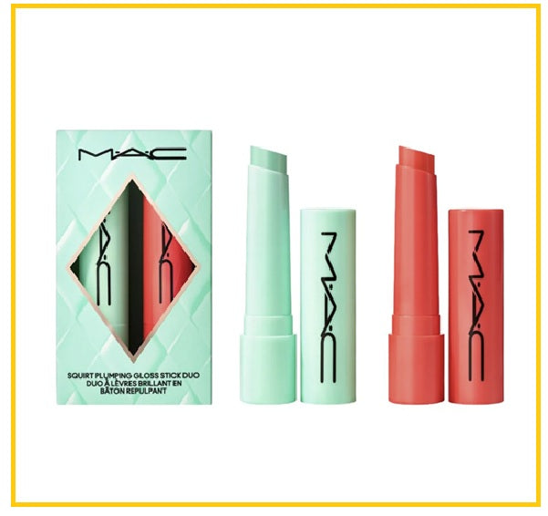 MAC 魅可炫彩豐盈潤唇膏雙支套裝 SQUIRT PLUMPING GLOSS STICK LIP DUO SET (SHADES MINT TO BE + HEAT SENSOR) 2.3G X2