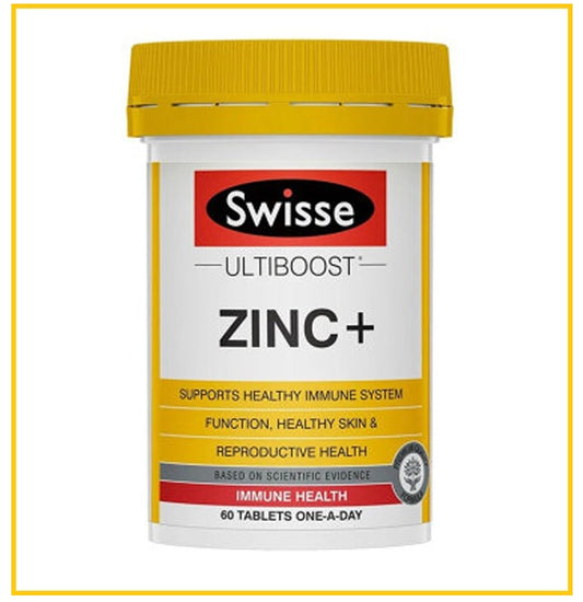 SWISSE 斯維詩成人維生素補鋅片60粒 UULTIBOOST ZINC+ 60 TABLETS