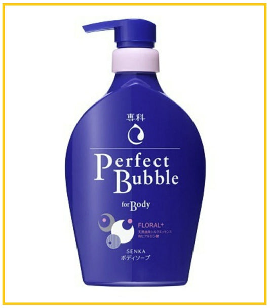 SHISEIDO 資生堂專科超微米完美泡泡沐浴乳清新花香 SENKA PERFECT BUBBLE FOR BODY #FLORAL 500ML