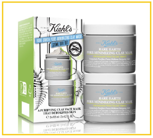 KIEHL'S 科顏氏亞馬遜白泥面膜2代兩件套裝 KIEHLS RARE EARTH DEEP PORE CLEANSING MASQUE DUO SET 125ML X2
