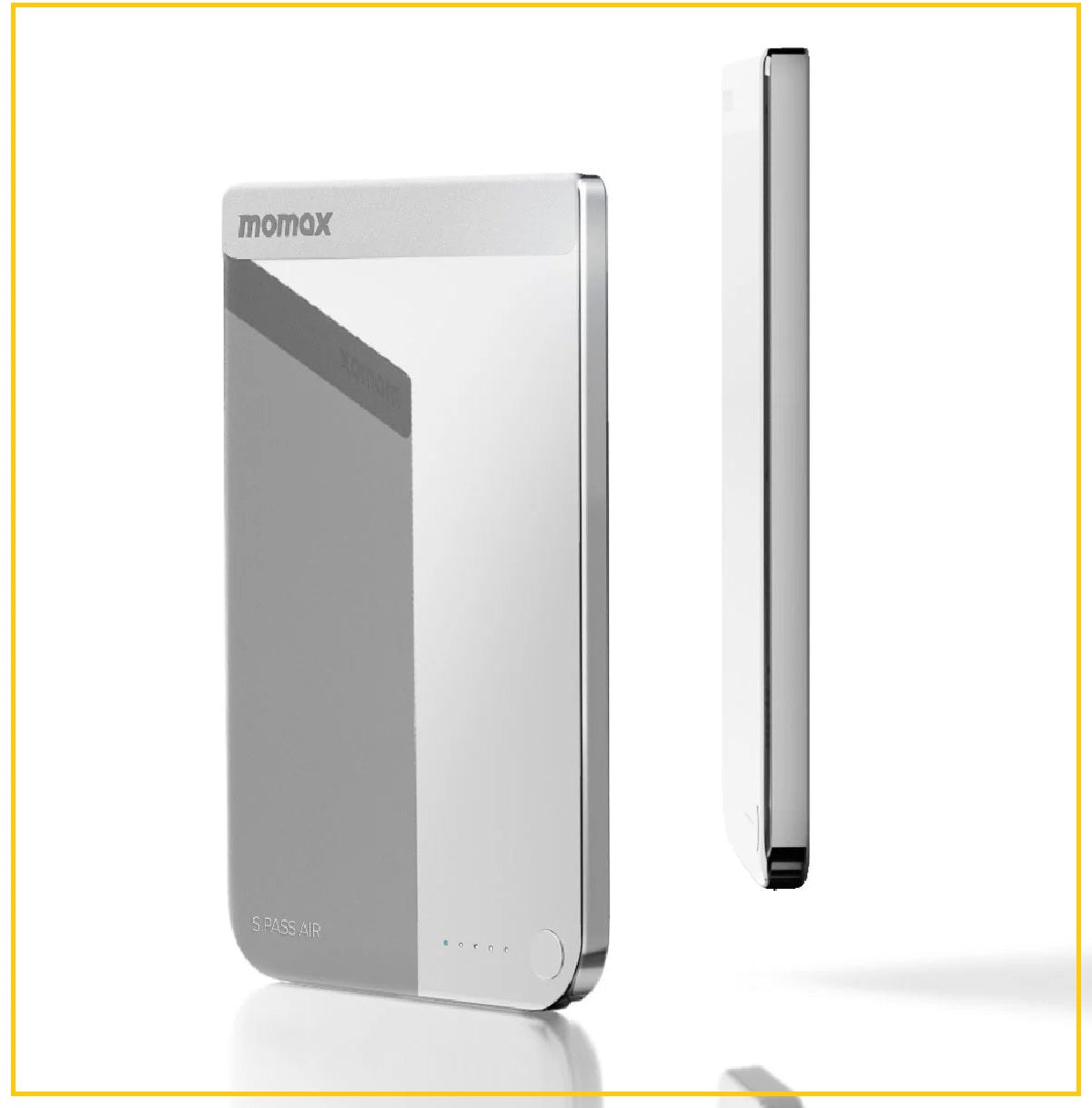 MOMAX 超薄磁吸流動電源 1-POWER S.PASS AIR 5000MAH MAGNETIC WIRELESS BATTERY PACK #SILVER / #TITANIUM / #ODYSSEY BURGUNDY IP180