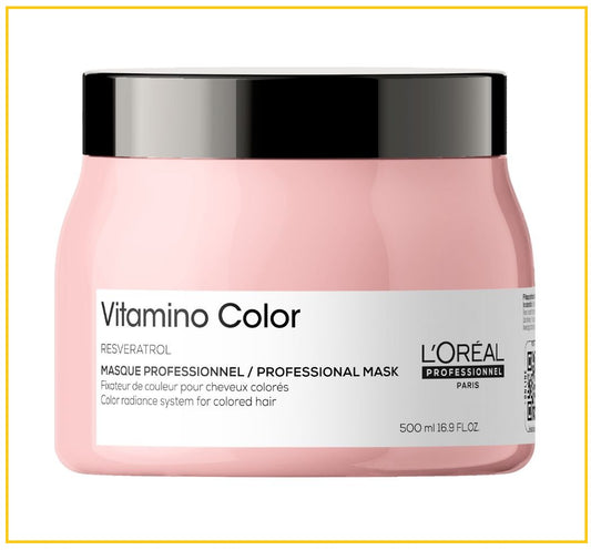 L'OREAL PROFESSIONNEL 歐萊雅護色蜜桃罐髮膜 VITAMINO COLOR MASK 500ML