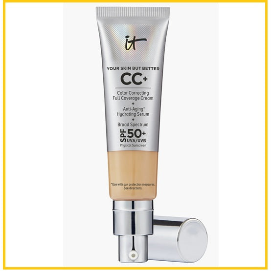 IT COSMETICS 依科美銀管CC霜 CC+ COLOR CORRECTING FULL COVERAGE CREAM SPF 50 #MEDIUM TAN 32ML