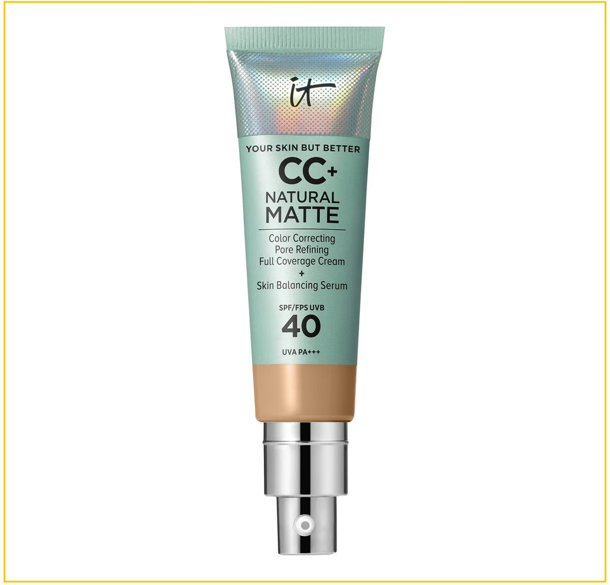 IT COSMETICS 依科美綠管CC霜 YOUR SKIN BUT BETTER CC+ NATURAL MATTE SPF40 #FAIR BEIGE / #FAIR WARM / #NEUTAL TAN / #RICH HONEY 32ML