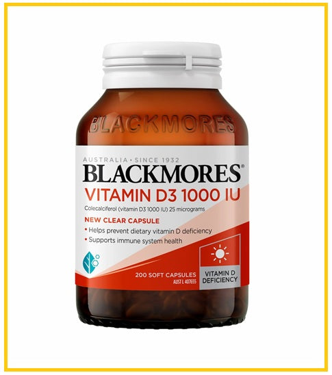 BLACKMORES Vitamin D3 200 Capsules (1000 IU)